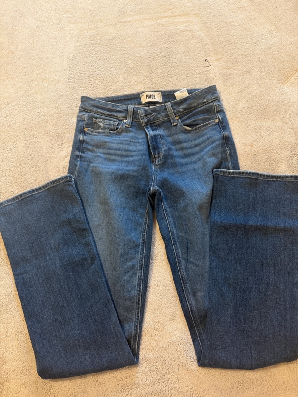PAIGE Women's Blue Flare Jeans